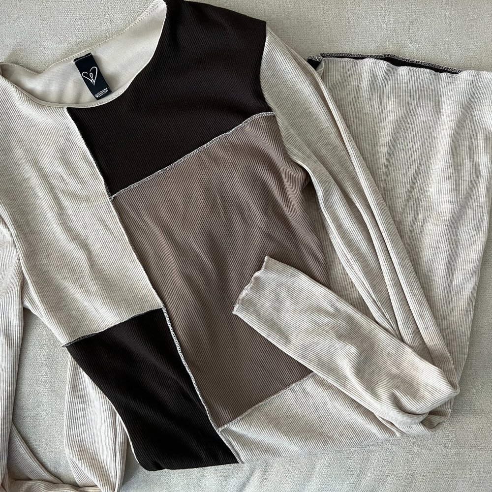 Neutral Fitted Dress